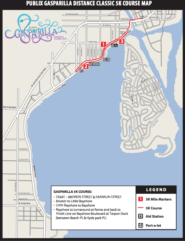 5K Course Info Run Gasparilla