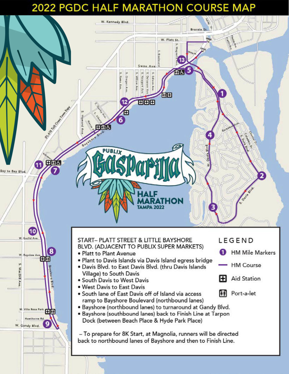 Half Marathon Course Info Run Gasparilla