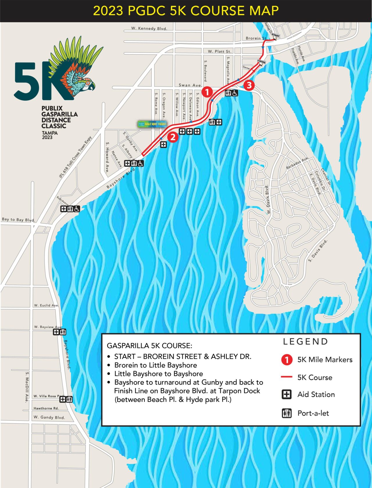 5K Course Info Run Gasparilla