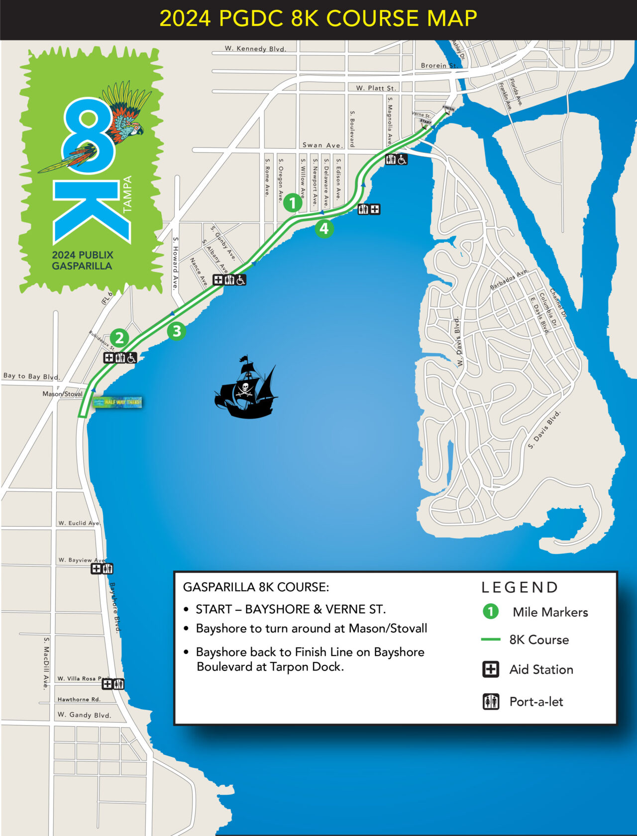 8K Course Info Run Gasparilla